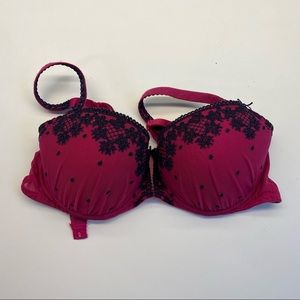 PRIMADONNA bra - 32D - Pink and Black Lace